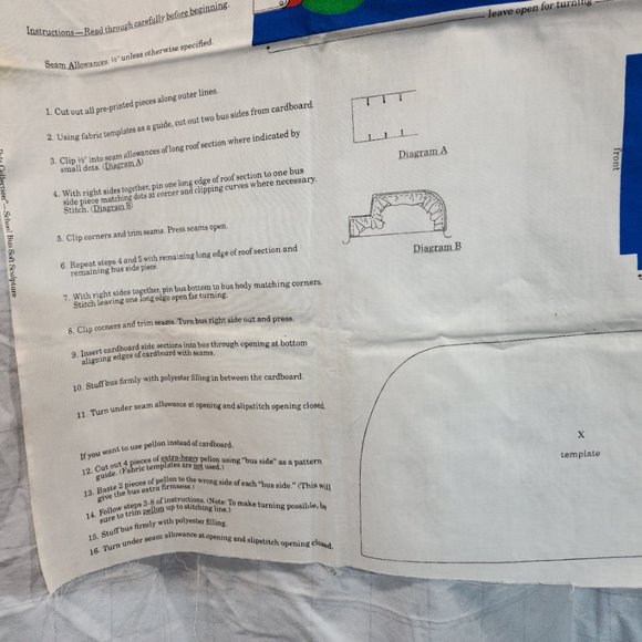 Teachers Pets School Bus Soft Sculpture Fabric Panel by Cranston - Picture 7 of 12